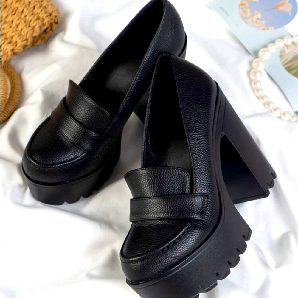 SHEIN heeled loafers